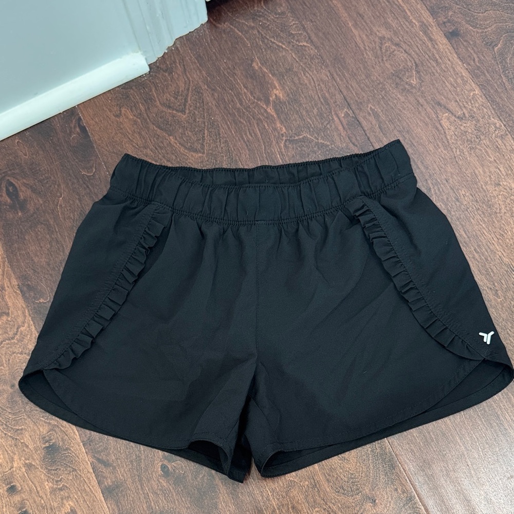 Old Navy Active Girls Black Shorts Volleyball Workout Running Track, Large 10/12
